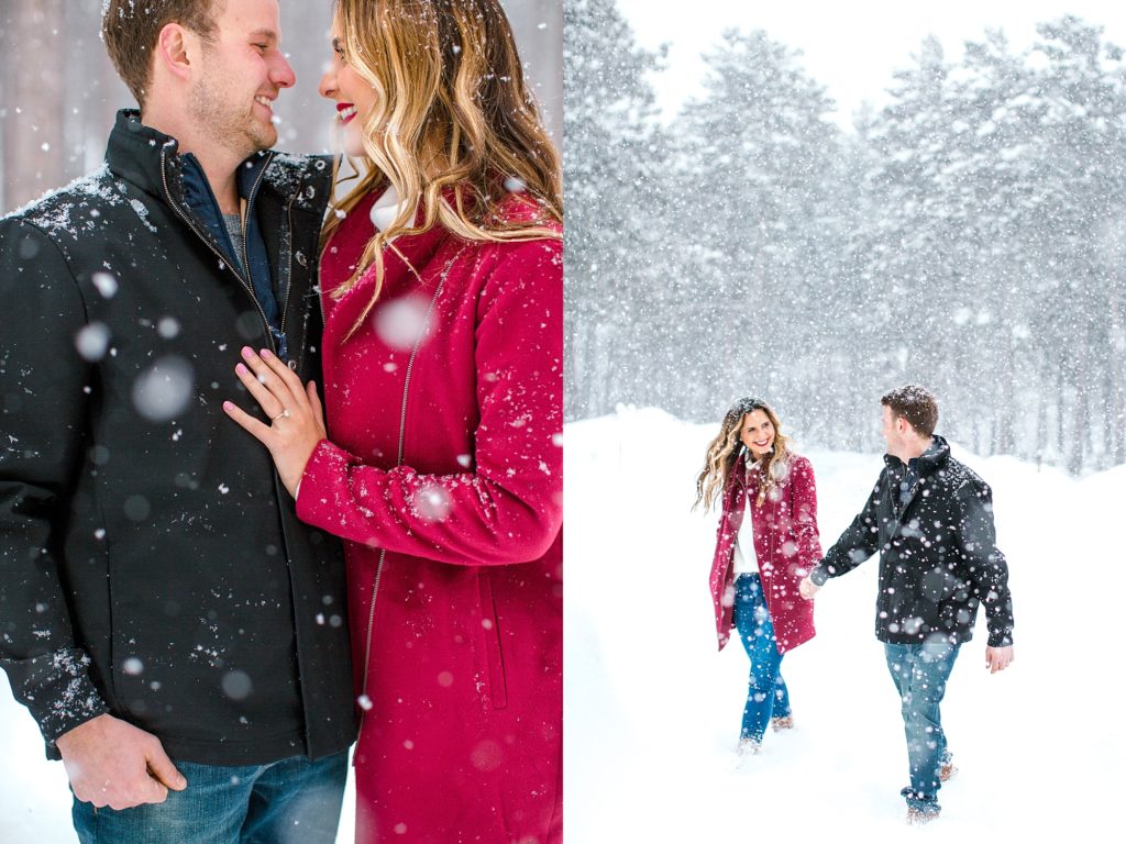 Snowy Winter Minneapolis Engagement Session