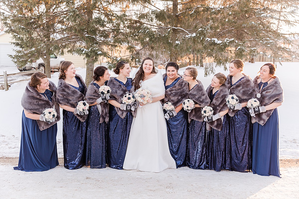 Bridesmaids at ceremony only wedding