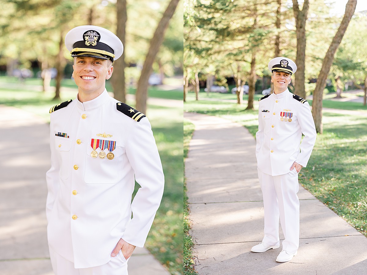 Navy soldier groom