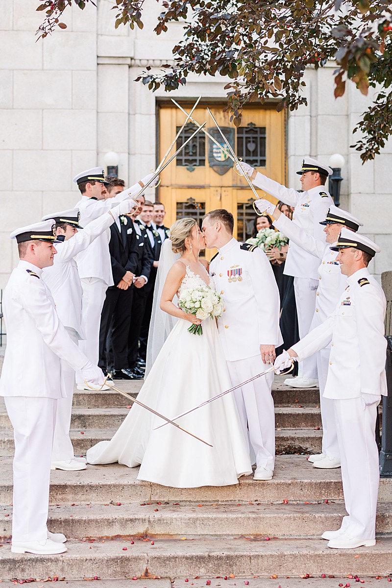 Wedding with Navy sword arch