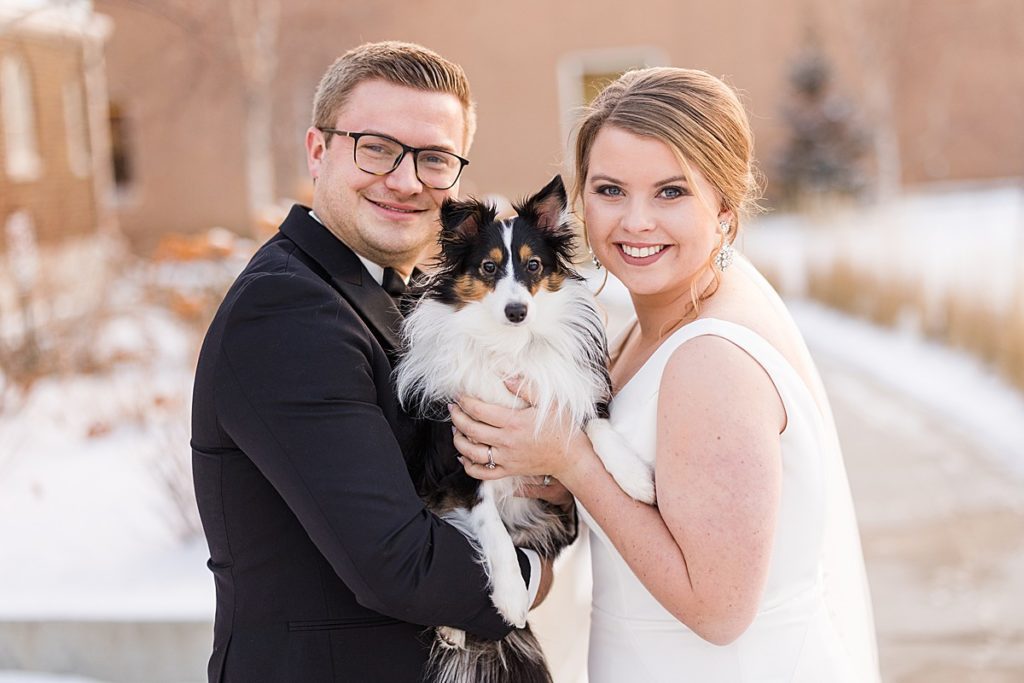Steeple Center wedding with dog
