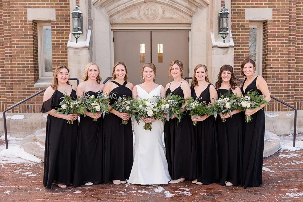 Steeple Center wedding bridesmaids