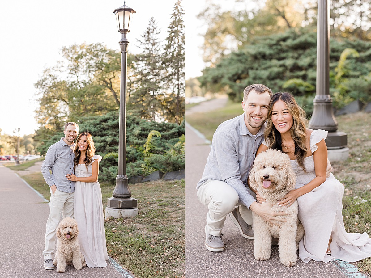 St Paul engagement photos with dog