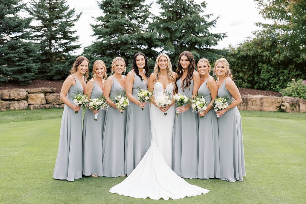 Grey bridesmaids dresses