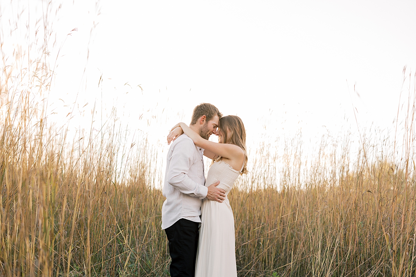 Fall engagement photo in field